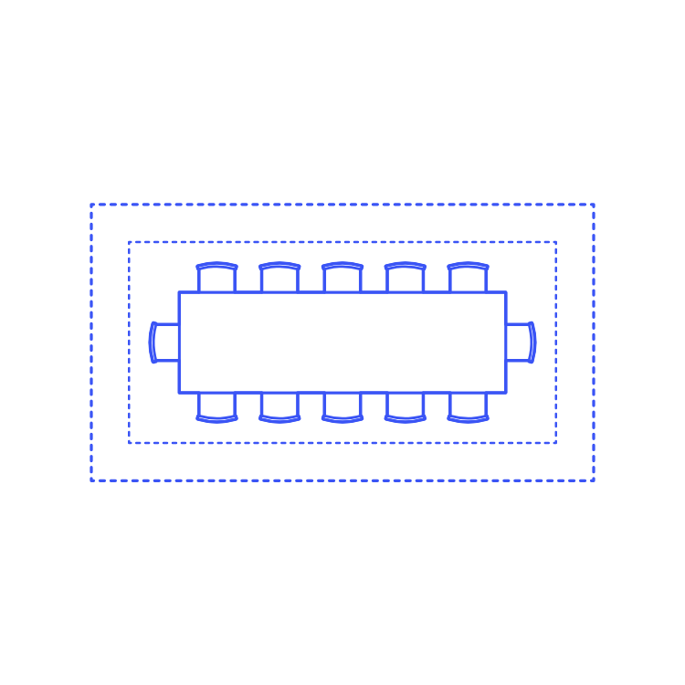 Layouts Dining Rooms Rectangle Casual Large Blueprint Style Svg Vector Free Vectors